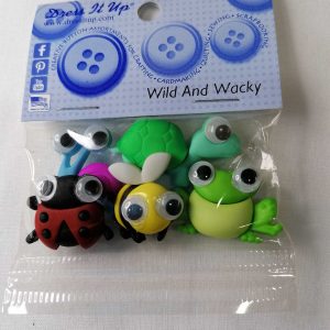 Botones infantiles IDEAS - motivos caracol - mariquitita - abispa - tortuga - rana