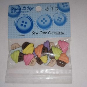 Botones infantiles IDEAS-motivos cocina-cute cupcakes-color varios