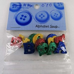 Botones infantiles IDEAS-motivos letras-a-b-c--color varios