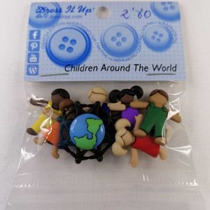 Botones infantiles IDEAS-motivos niños del mundo-color varios