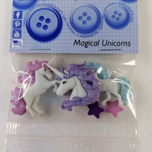 Botones infantiles IDEAS-motivos unicornios-color varios