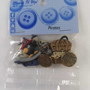 Botones juvenil-IDEAS motivo piratas-color varios