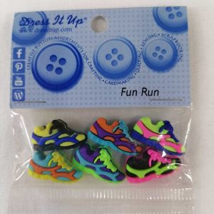 Botones juvenil-IDEAS motivo zapatillas deportivas-color varios