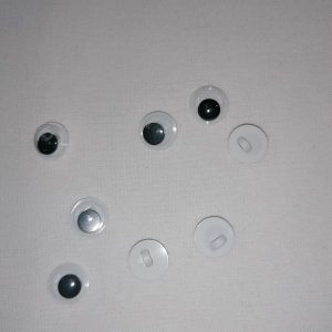 Botones ojos 1cm-8 unds