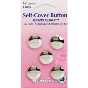 Fornituras para forrar botones 19mm-5und-sin necesidad de troqueles-fabricante-Hemline