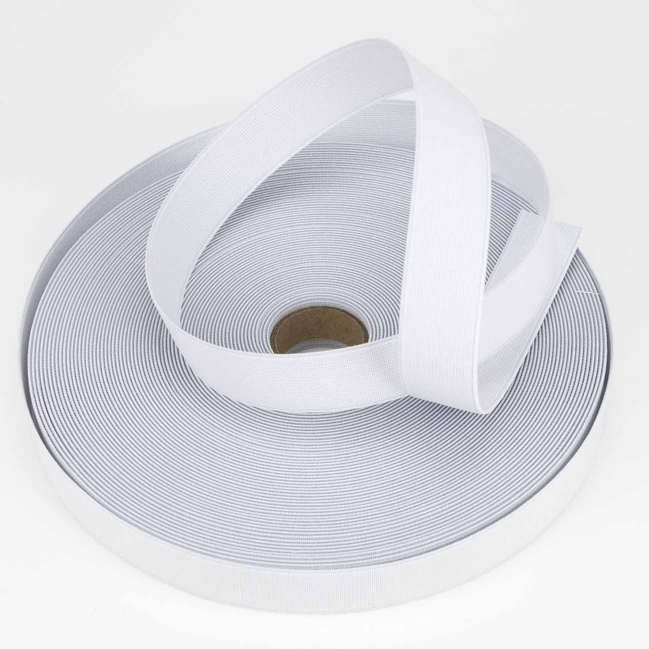 Designers-Factory Cinta elástica elástica, 1 cm de ancho, 5 m color blanco 