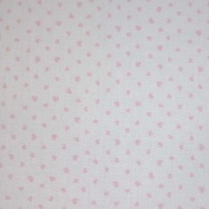 Tela Patchwork Infantil - colección Kuqui - motivo corazones - color rosa.