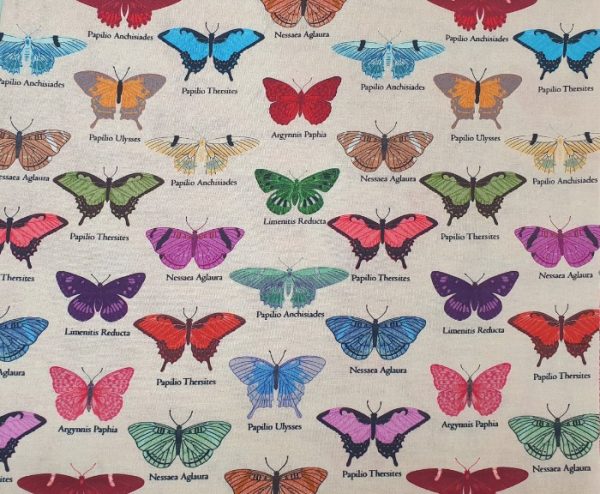 Telas Magomar Patch Estampada - Colección My Flutter por Stoffabrics - motivo mariposas y nombre - 100% Algodón - Ref. MP4501-424 (2)