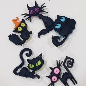 Magomar Patch Botones Decorativos IDEAS – Gatos Halloween