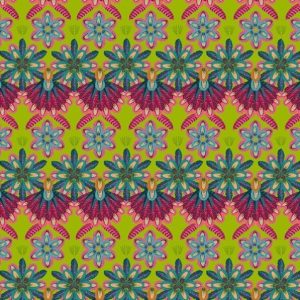 Telas Magomar Patchwork Estampada - colección Magicountry - mini plumetes - tono verde - Freespiritfabrics 100% Algodón Ref.MP B051