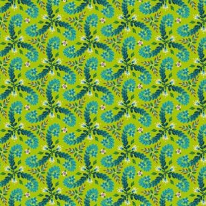 Telas Magomar Patchwork Estampada - colección Magicountry - motivo frondas - tono verde - Freespiritfabrics 100% Algodón Ref.MP B056