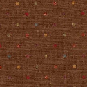 Telas Magomar Patchwork Tramado Japonés - colección Nikko Confetti - motivo topitos cuadrados - tono chocolate - Diamond Textil 100% Algodón REF.MP3901