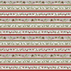 Telas Magomar Patchwork Navidad - colección Holiday Happy Place - motivos casas navideñas - Henryglassfabrics 100% Algodón Ref.MP298,86