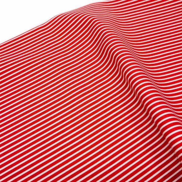 Telas Magomar Patchwork Estampada - colección Stripe - motivo rayas blancas y rojas - 100% Algodón Ref.MP8234-04