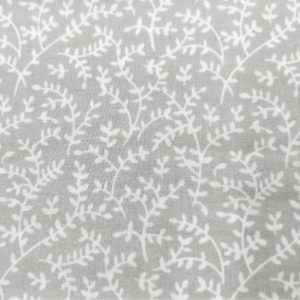 Telas Magomar Patchwork Básica - motivo ramas blanca fondo gris - 100% Algodón Ref.MP20628