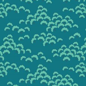 Telas Magomar Patchwork Tilda - colección Bloomsville de Tone Finnanger Cottonbloom Petrol - motivo flores azul turquesa fondo azul verdoso - Tildasworld 100% Algodón Ref.MP100513