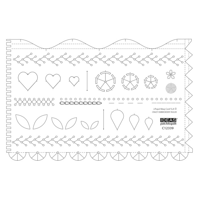 Magomar Patch Patchwork Regla de Bordado Crazy IDEAS Ref.MPC12339