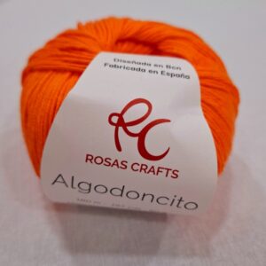Magomar Patch Patchwork Hilo Algodoncito naranja Fluor Crafts 100% algodón 50g 180m Ref.MP804