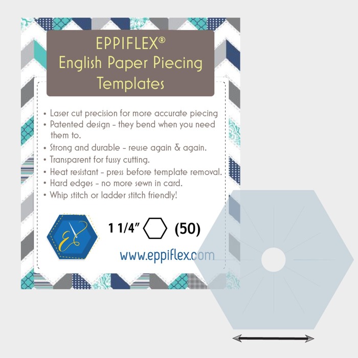 Magomar Patch Patchwork Plantillas Eppiflex Hexagono 1 1/4" Ref.MPC12371G