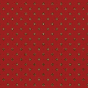 Telas Magomar Patch Patchwork Estampada - colección Pineberry Cabin by Pam Buda - motivo pequeña estrella en fondo rojo - MarcusFabrics 100% Algodón Ref.MP171427