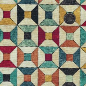 Magomar Patch Patchwork colección Stonehenge Stitchin' de Deborah Edwards motivo bobinas de hilo en fondo beige Northcott 100% Algodón Ref.MP28351-12