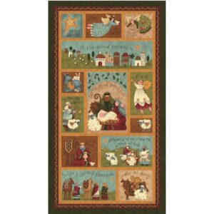Tela Magomar Patch Patchwork Panel colección Star of Wonder Star, of Light de Nancy Halvorsen - motivos navideños con nacimiento Benartex 100% Algodón Medida_ 60X110cm Ref.MP17060-40