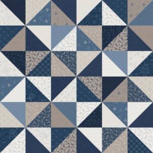 Tela Magomar Patch Patchwork Tela colección Patchwork Blue motivo falso Patchwork tonos azules, marrones y beig Ref.MP10930 Z