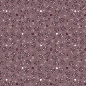 Magomar Patch Patchwork Tela colección Bobbins & Blooms by Linette Jakobsen motivo de costura y ramilletes de flores en fondo lila Stoffabrics 100% Algodón Ref.MP4504-075