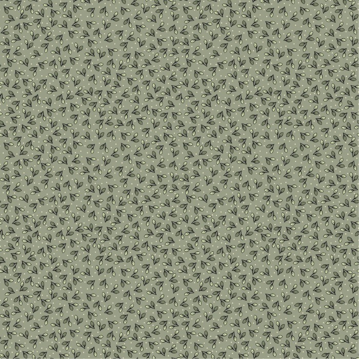 Magomar Patch Patchwork Tela colección Bobbins & Blooms by Linette Jakobsen motivo pequeñas hojas en fondo agua marina Stoffabrics 100% Algodón Ref.MP4504-087