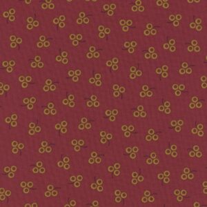 Magomar Patch Patchwork Tela colección Pennyberry Farm de Kim Diehl motivo bayas doradas en fondo rojo intenso Henry Glass Fabrics 100% Algodón Ref.MP2017