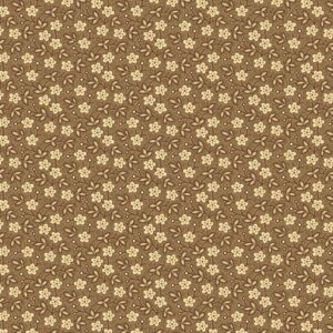 Magomar Patch Patchwork Tela Estampada colección Always and Forever flor con ramitas en fondo café Andover Fabrics 100% Algodón Ref.MP1664N