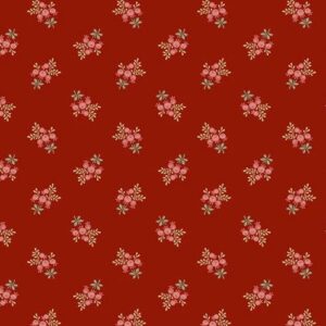 Magomar Patch Patchwork Tela Estampada colección Always and Forever ramilletes de bayas en fondo burdeos Andover Fabrics 100% Algodón Ref.MP1665R