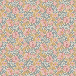 Magomar patch Patchwork PREVENTA Tela TILDA colección Songbirg motivo floral rosa y azul 100% Algodón Ref.MP100654