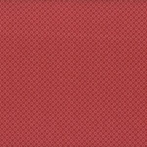 Magomar patch Patchwork Tela colección Joie de Vivre by French General motivo hileras de círculos de puntos color marfil en fondo rojo ModaFabrics 100% Algodón Ref.MP13987-13