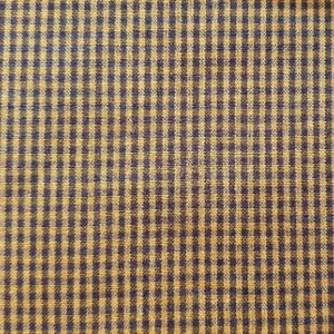 Telas Magomar Patch country - colección Primitive Homespun - motivo mini cuadros - color azul marino y camel - Metro Dunroven House 100% Algodón Ref. MPH23