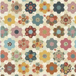 Magomar Patch Patchwork Tela Exágonos colección Farmers Daughter Sarah´s Garden de Laundry Basket Andover Fabrics 100% Algodón Ref.MP0125AL