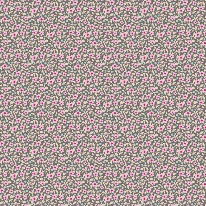 Magomar patch Patchwork Tela Básica Tilda colección Brie pequeñas flores en tono gris TildaFabrics 100% Algodón Ref.MP130187