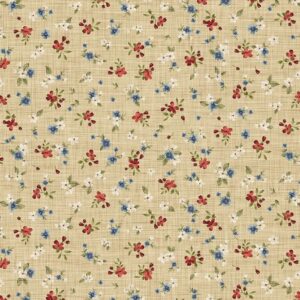 Magomar patch Patchwork Tela Estampada Colección Farmhouse Sampler motivo estampado floral en fondo beige 100% Algodón Northcott Ref.MP28605-12