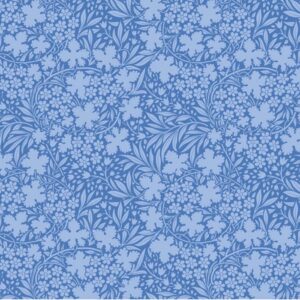 Magomar Patch  Patchwork Tela TILDA colección Something Blue motivo denso estampado de flores en fondo azul 100% Algodón Ref.MP100678