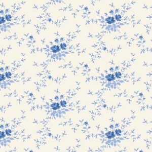 Magomar Patch  Patchwork Tela TILDA colección Something Blue motivo floral con hojas y enredaderas 100% Algodón Ref.MP100661