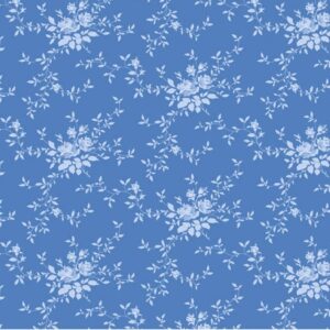 Magomar Patch  Patchwork Tela TILDA colección Something Blue motivo floral con hojas y enredaderas en fondo azul 100% Algodón Ref.MP100671