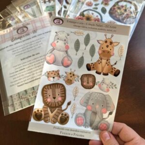 Magomar Patch Patchwork Transferencia UV - Animales Safari - Fuxicos e Fricotes