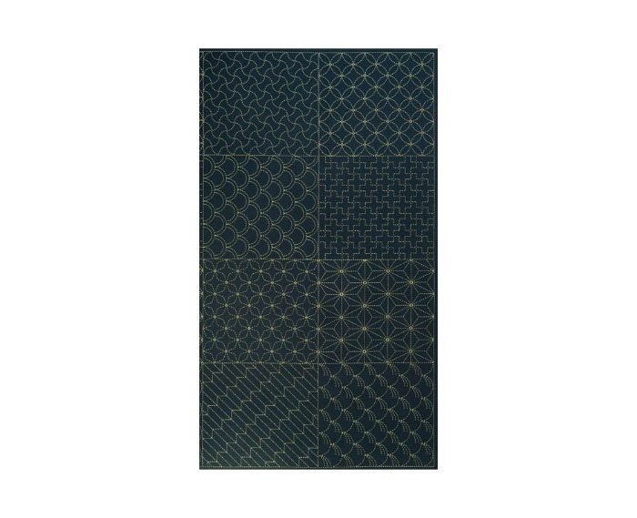 Magomar Patch Patchwork Panel de muestra Sashiko estampado azul marino