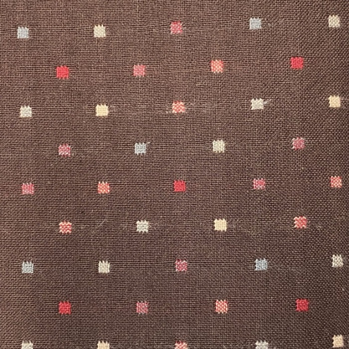 Magomar Patch Patchwork Tela Tramado Japones colección Nikko Confetti - confetti de colores en fondo chocolate - 100% Algodón Diamond RefMP3904