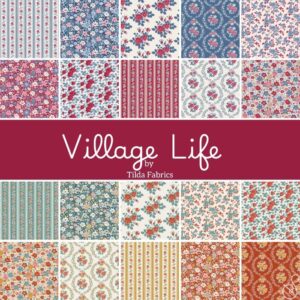Magomar Patch Patchwork Tilda Charm Pack x 40 ( 12,5x12,5 ) colección Village Life 100% Algodón Tilda Fabrics Ref.MP300281