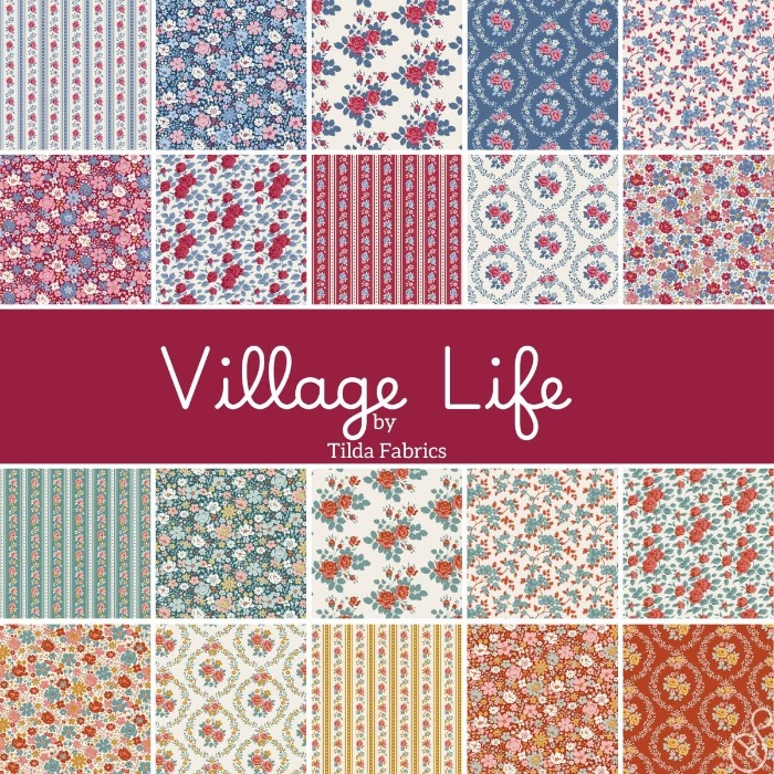 Magomar Patch Patchwork Tilda Charm Pack x 40 ( 12,5x12,5 ) colección Village Life 100% Algodón Tilda Fabrics Ref.MP300281