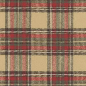 Magomar Patch Patchwork Tela Franela colección Primo Plaid Spice Mix motivo cuadros en marrón, rojo, y verde en fondo beige 100% Algodón Marcus Ref.MP0935