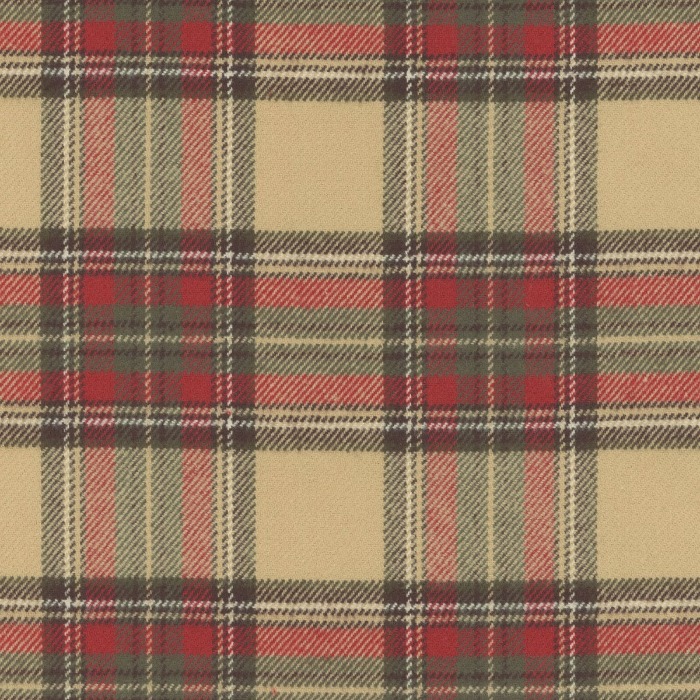 Magomar Patch Patchwork Tela Franela colección Primo Plaid Spice Mix motivo cuadros en marrón, rojo, y verde en fondo beige 100% Algodón Marcus Ref.MP0935