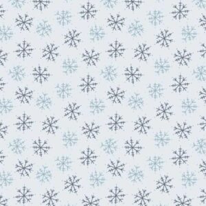 Magomar Patch Patchwork Tela Navidad colección Plumcute Christmas motivo copos de nieve en fondo celeste 100% Algodón MarcusFabrics Ref.MP561922