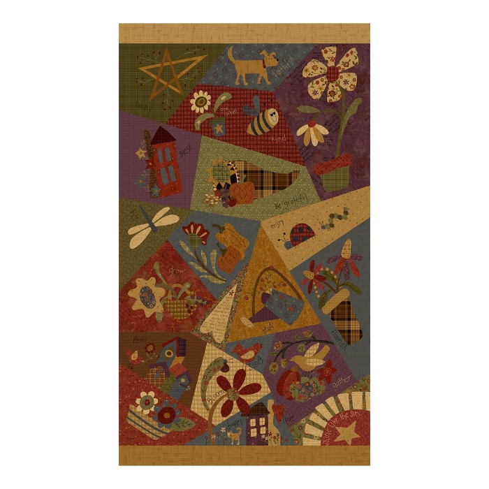 Magomar Patch Patchwork Panel decorativo Bountiful Blessings de Janet Rae Nesbitt tonos otoñales 100% Algodón HenryGlassFabrics Ref.MP3640-33 Medidas 63x110cm
